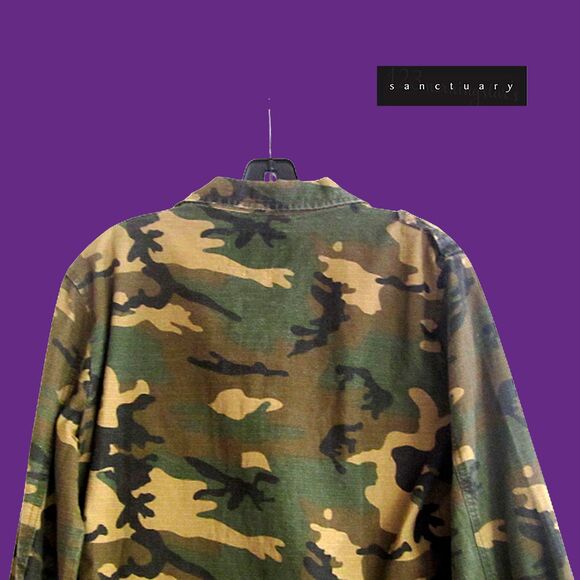SANCTUARY NEW Skater RIP STOP CAMO Backtail Jacket M - Picture 9 of 11